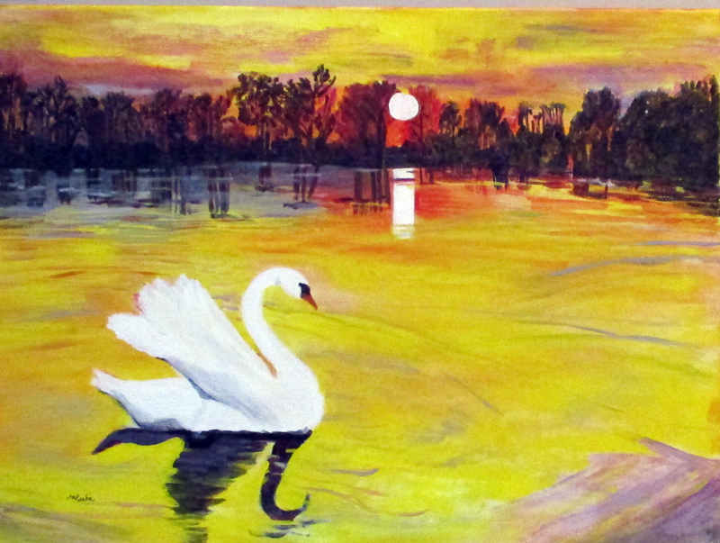 Swan at Sunset by Jocelyn Reekie