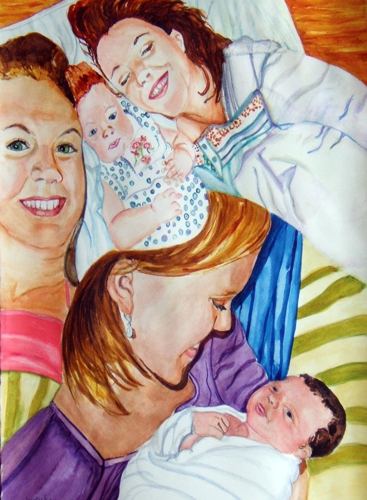 painting of family